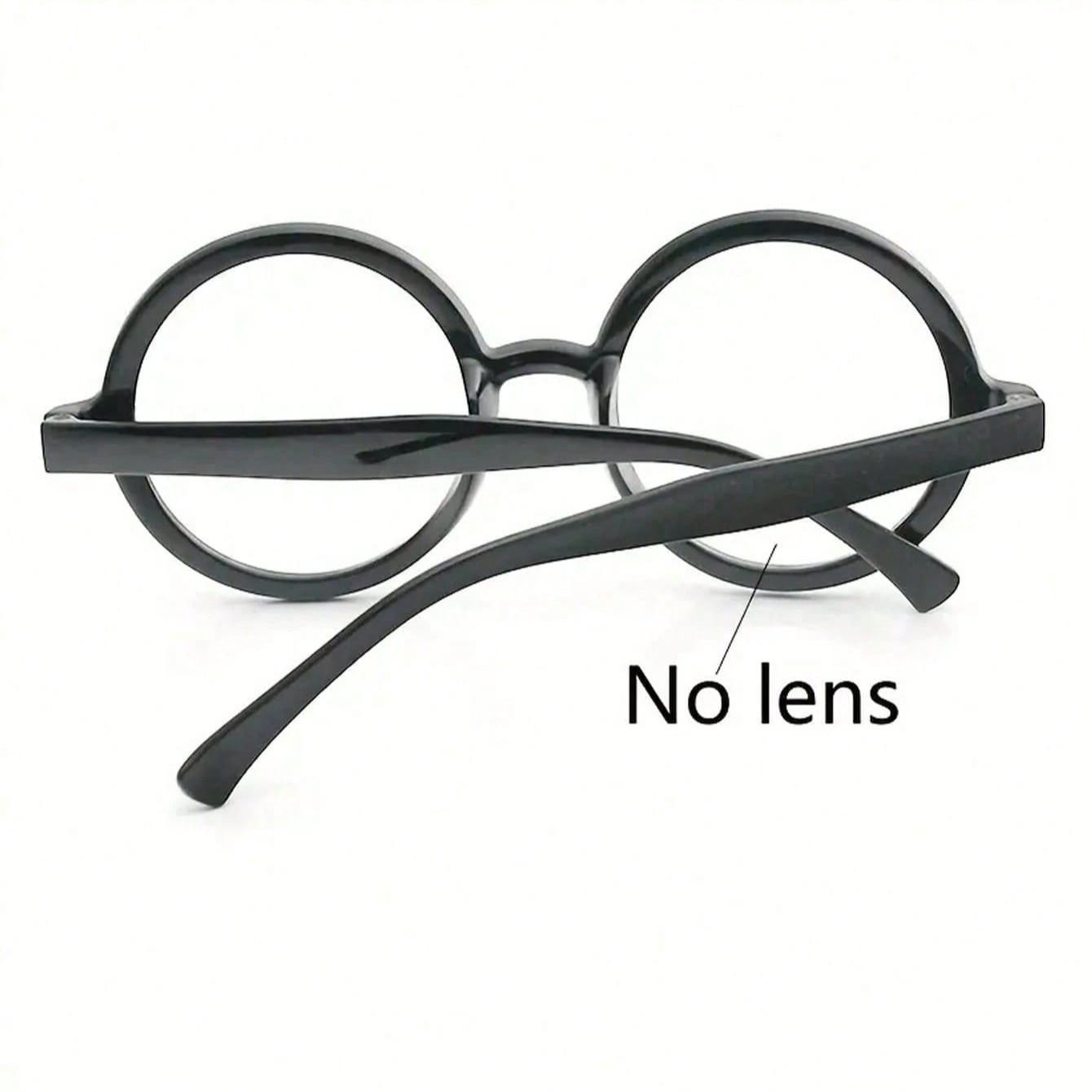 Unisex Wizard Glasses Frame, No Lens, Ideal for Travel, Birthday Parties, Role Play, Costume Props, Geek Party Supplies
