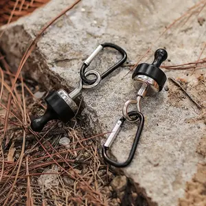 Magnetic Camping Lanyard Clip, Tensile-Tested Hanging Carabiner for Leash, Durable Multi-Functional Outdoor Gear Hook Fastener for Camping Lighting