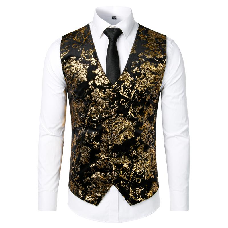 ZEROYAA Mens Hipster Metallic Paisley Printed Single Breasted V-Neck Suit Vest/Tuxedo Waistcoat Shirts Tops Elegant Floral funny shirts father's dad gifts ZEROYAA Mens Hipster Metallic Paisley Printed Single Breasted V-Neck Suit Vest/Tuxedo Waistcoat Shirts Tops Elegant Floral funny shirts father's dad gifts