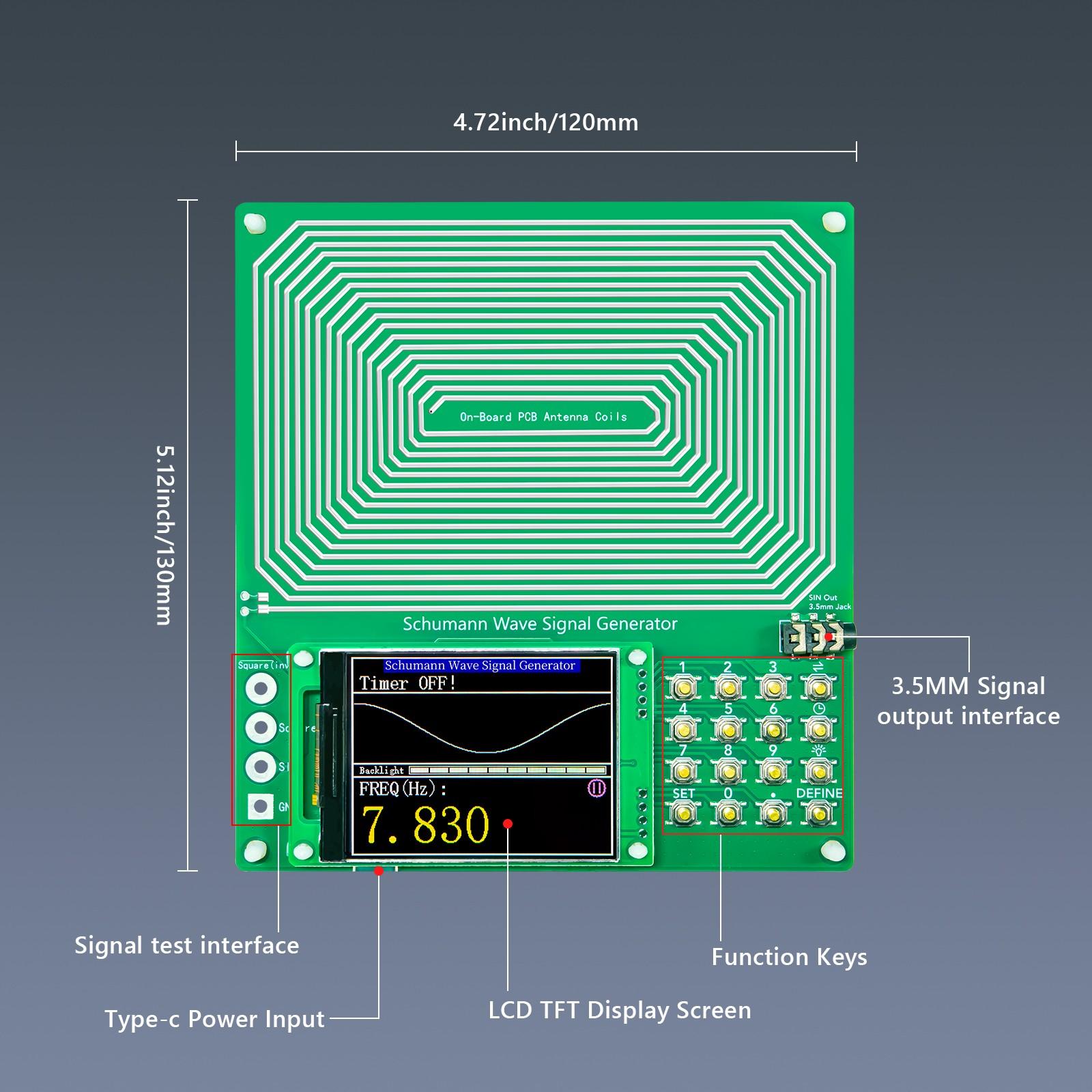 7.83hz Schumann Resonator, Adjustable 0.001hz-200khz Crystal Oscillator, Anti-Interference, Sleep Aid, Office Efficiency, Inspiration Boost