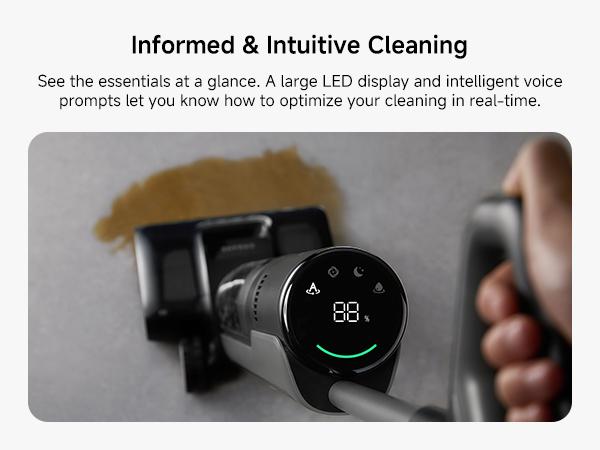 DREAME H12 Pro FlexReach Vacuum Mop, Wet Dry Vacuum Cleaner, 0 Tangle Cordless Vacuum Mop All-in-One for Hard Floors, 180° Lie-Flat Floor Cleaner Machine with 194°F Hot Self-Cleaning, 50Mins Runtime