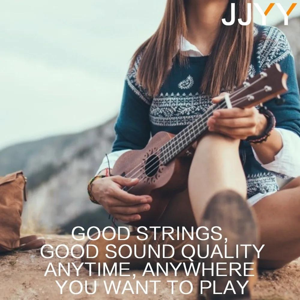 Nylon Ukulele Strings Set with Nano Anti-Rust Coating, Durable Camping & Dorm Use, Quick Tuning, Anti-Break Strings for Accurate Play