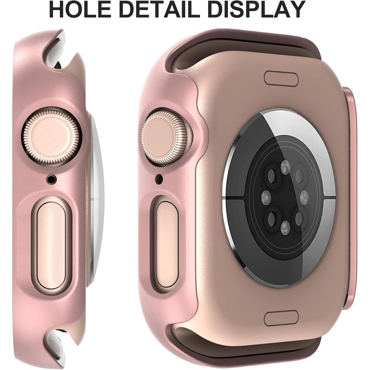 Built-In Tempered Glass Screen Protector, All-Around Hard PC Protective Watch Case Ultra-Thin Cover for Apple Watch Series Ultra/SE/11/10/9/8/7/6/5/4, 38/40/41/42/44/45/46/49 mm, Smart Watch Accessory, Smartwatch Accessories, Protection, Wearable