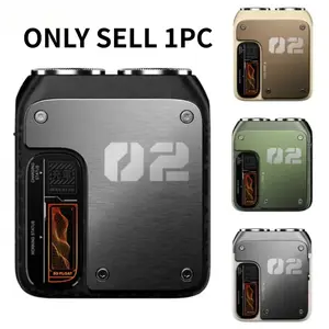 Mechanical shaver body alloy holographic energy display 3D dual ring blade red IPX7 portable tactical shaver can be washed all over the body, essential for winter, seasonal gift, Christmas gift