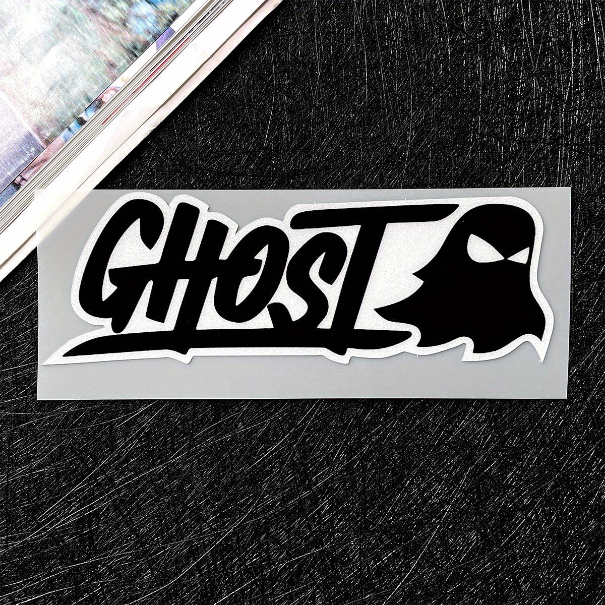 1PC Waterproof vinyl sticker decal for motorcycles and cars, featuring a ghost design, perfect for your motorcycle windshield and body, Motorcycle Stickers, Waterproof Vinyl Decals