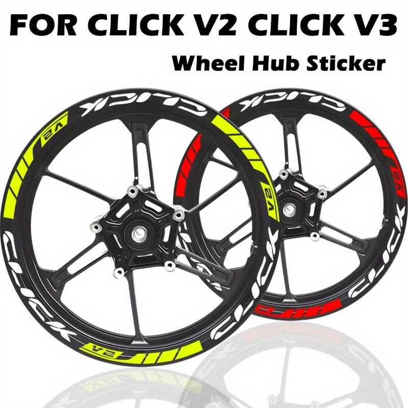 Set of 24 Reflective Stickers for Motorcycle Wheel Hubs Featuring Neon Yellow And Red Highlights, Designed for Safety, with Strong Adhesive Suitable for Tire Rims, Tire Stickers, And Motorcycle Safety Equipment, Easy to Apply
