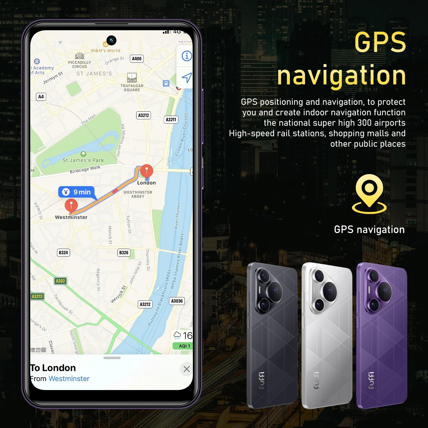 Fuffi Smart Unlock Phone 6.56 Inches 4GB RAM 32GB Storage, 5+13mp Camera, 4g Network, Dual Sim, 3100mah Battery, Android 12, GPS