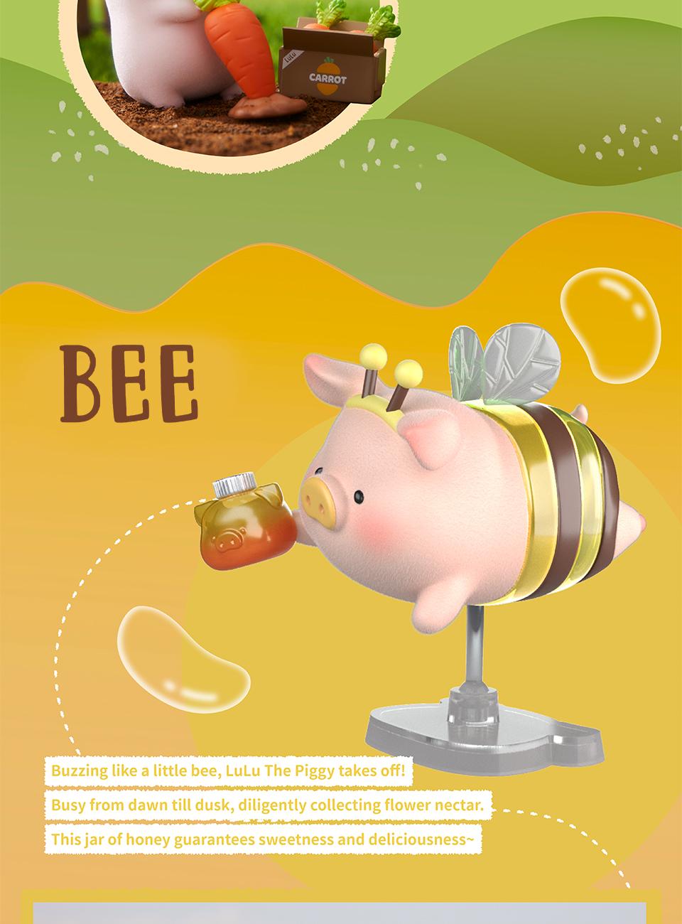 52TOYS Lulu The Piggy My Sweet Farm Garden Kawaii Creative Gift Room Decor Desktop Decoration Gift for Birthday Party