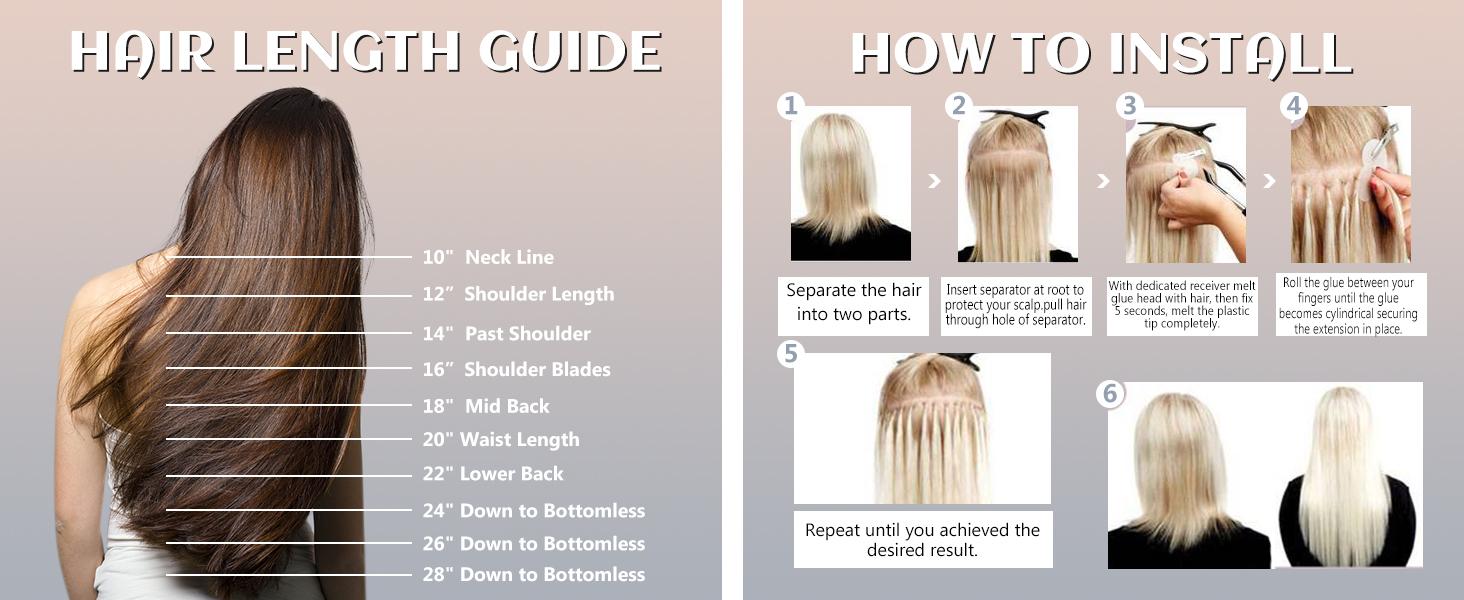 LaaVoo Utip Hair Extensions Human Hair Pre Bonded Extensions U Tip Extensions human hair 50 Gram Outdoorfun TikTokShopBlackFriday