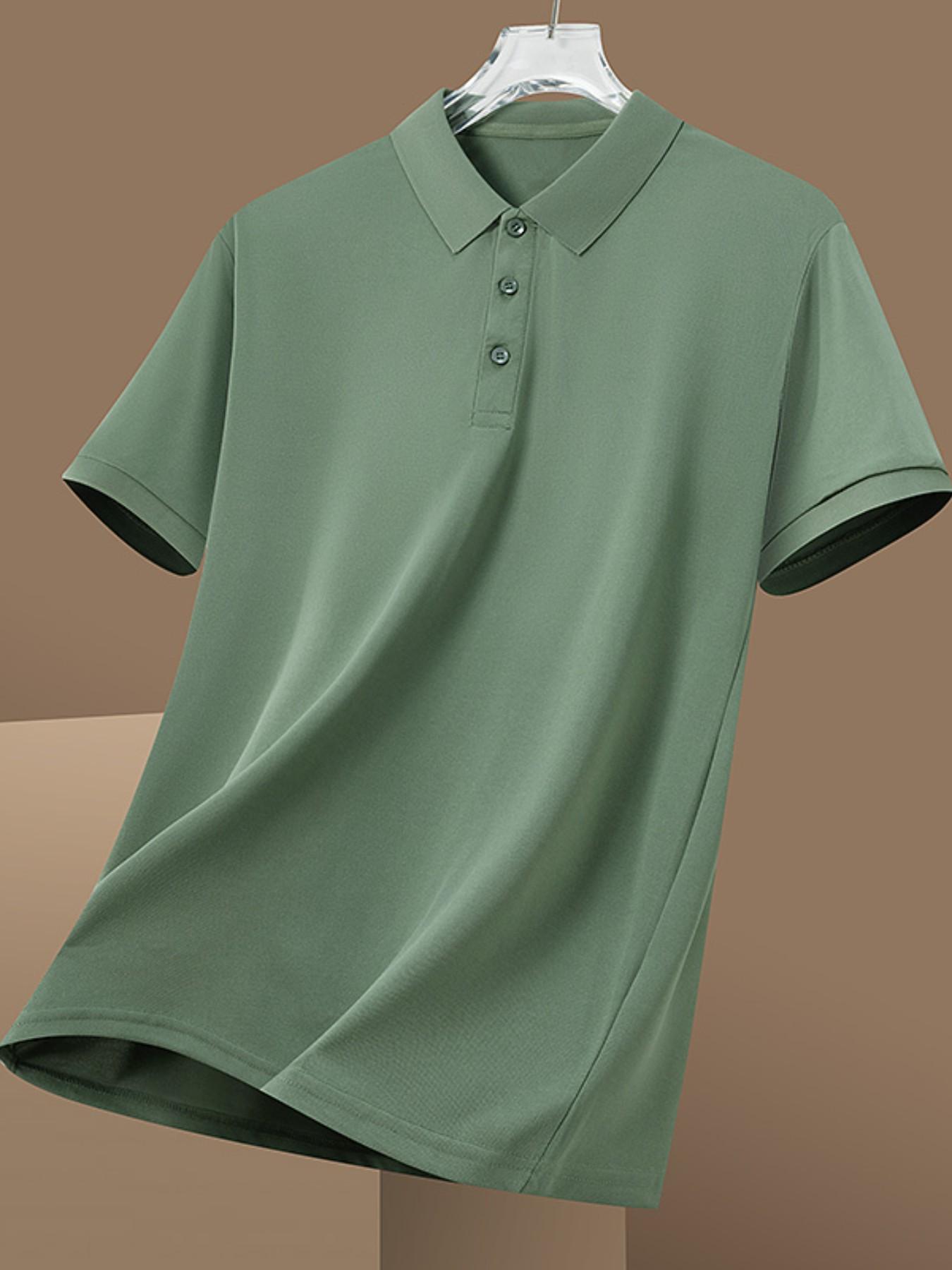 Unisex Short Sleeve T-Shirt, Solid Color Casual Polo Shirt, Breathable Quick Dry Workout Gear, Ideal for Sports, Running, Daily Wear