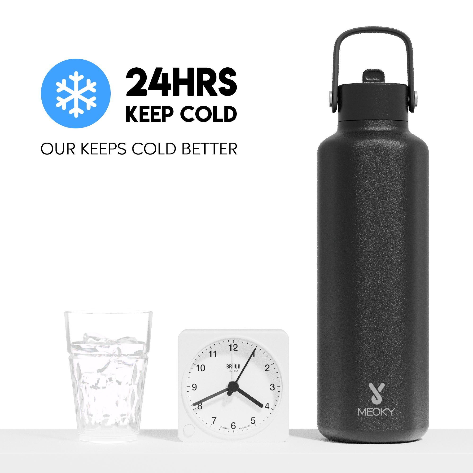 【Meoky 】24oz Hexagonal Thermos bottle, Hot Water Mug,Lightweight and Easy to carry, Soft Silicone Handle Design, Multifunctional Cup Lid, Non-slip and Leak-proof, Insulated For 8 Hours, Refrigerated For 24 hours, Suitable for office and travel