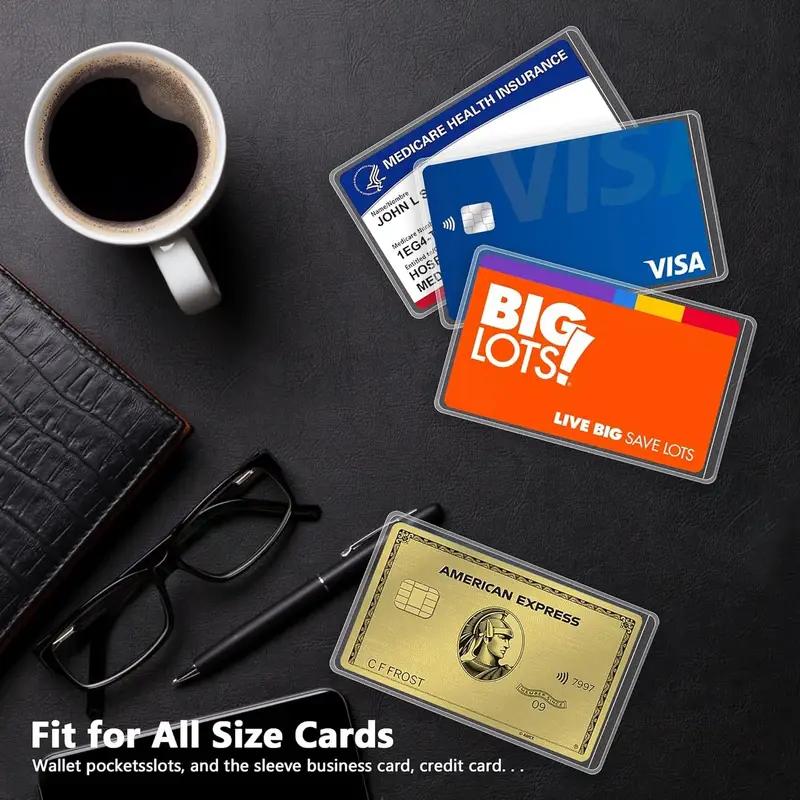 12Mil Clear PVC Social Security Card Protector Sleeves, Waterproof Card Holder for Social Security, Medicare, ID, Credit and Business Cards