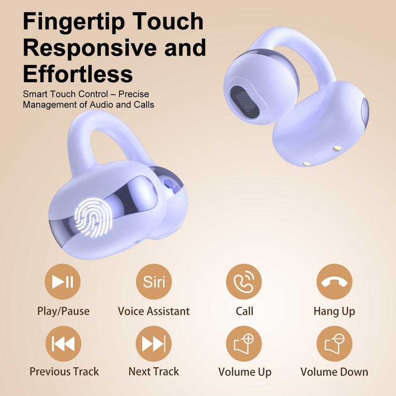 Noise-Canceling Bluetooth-compatible Earbuds, Long Battery Life, Ipx-5 Water Resistant, Ergonomic Design, LED Display, Wireless Connectivity
