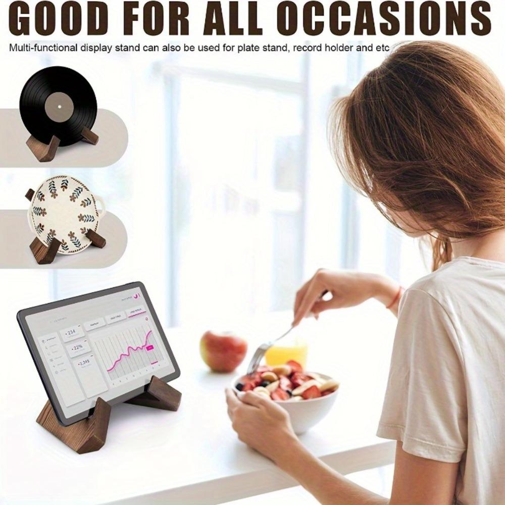 1/2pcs Handmade Composite Wood Recipe Holder - Modern X-Leg Design Kitchen & Desk Organizer, Smooth Surface Menu Display for Family Recipes, Elegant Natural Wood Grain Finish, Ideal Christmas/Easter/Wedding/Birthday Gift