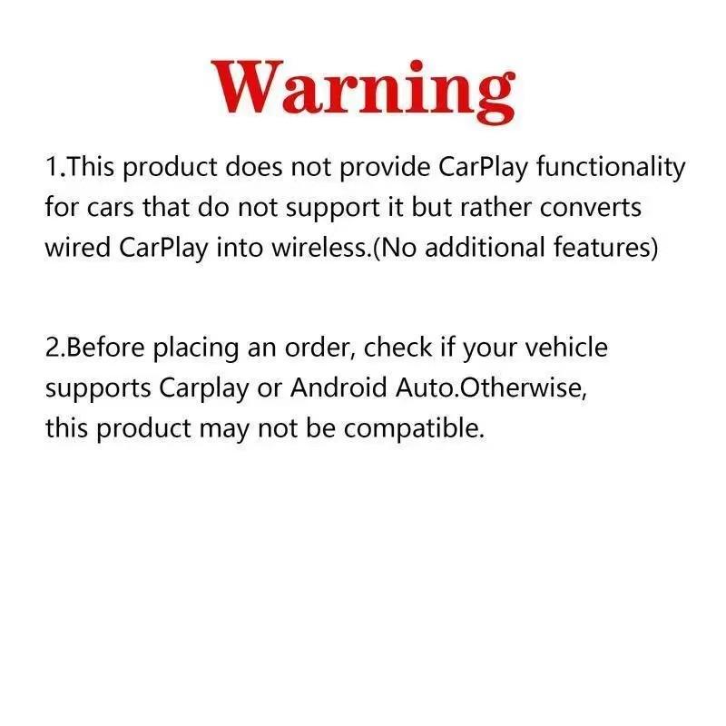 Screen Mirroring Adapter for Car, Supports Netflix Youtube Tiktok Google Play, 3-In-1 Wireless Streamer, Compatible with Original Carplay Vehicles
