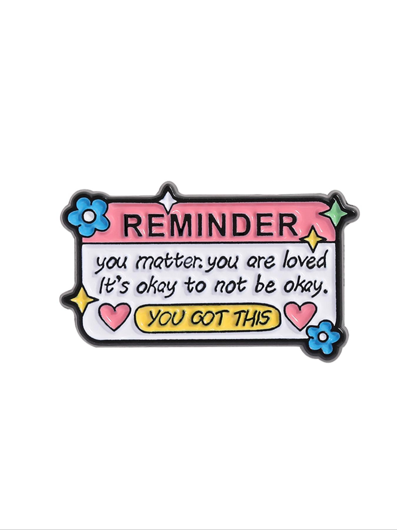 1/2Pcs Positive Message Badges Motivational Slogan Theme Social Advocacy Design Self Empowerment Quotes for Daily Inspiration Accessory Backpack Office Decoration Mental Wellness Gift Set