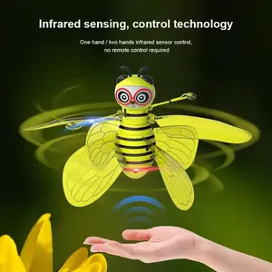 Infrared Remote Control Helicopter Drone Toy, Bright LED Lights, Hand-Controlled, Durable Design, Suitable for Kids and Adults