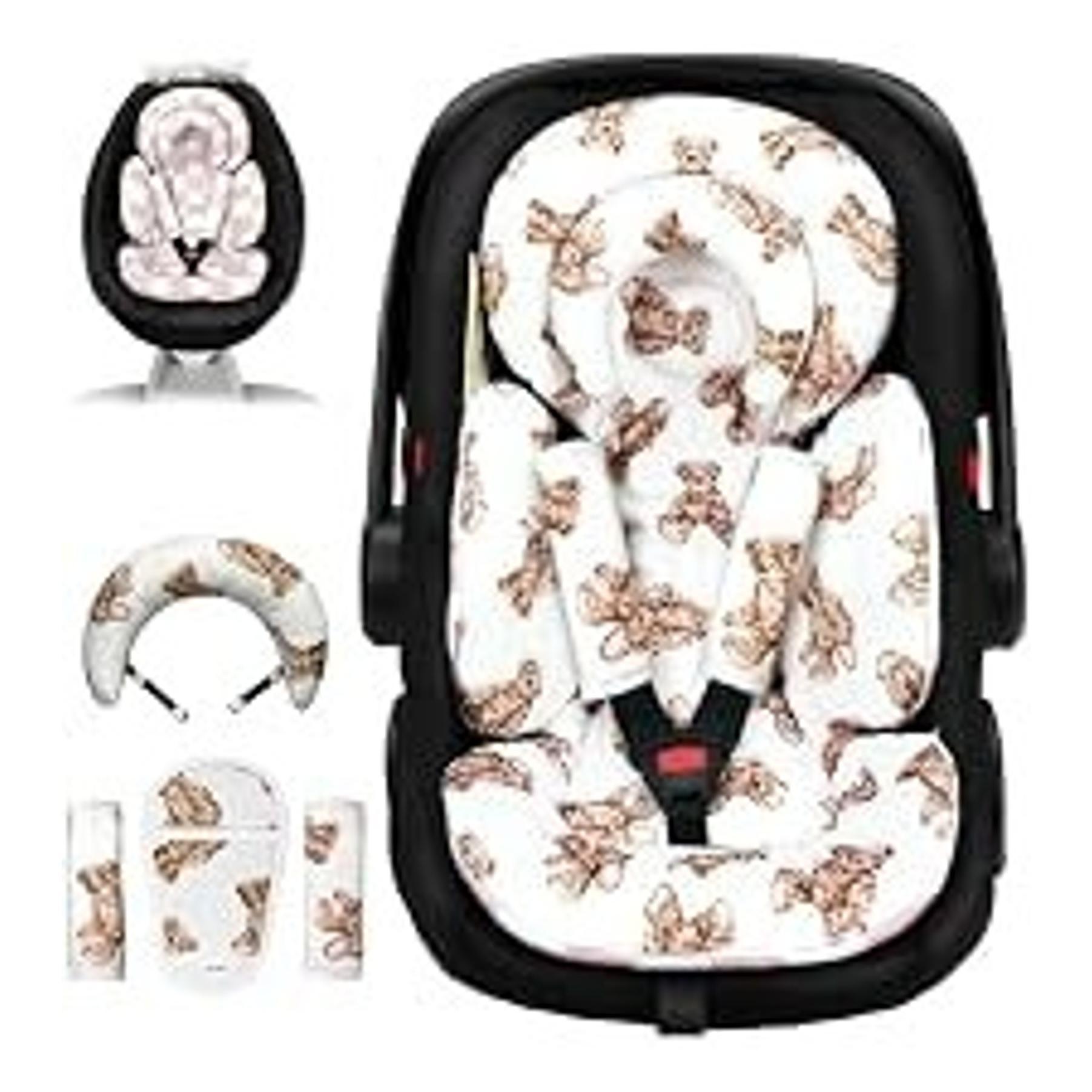 Infant Insert Compatible with Doona, Graco, Britax, Chicco, Evenflo Car Seat, Adjustable Baby Head Body Support Cushion for Newborn to Toddler, Fits Infant Car Seat and Stroller (Gray)Gift