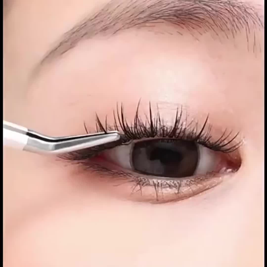 1pc Eyelash Applicator Tool DIY Lash Tweezers Curved Eyelash Tweezers For Easy Lashes Application And Removal