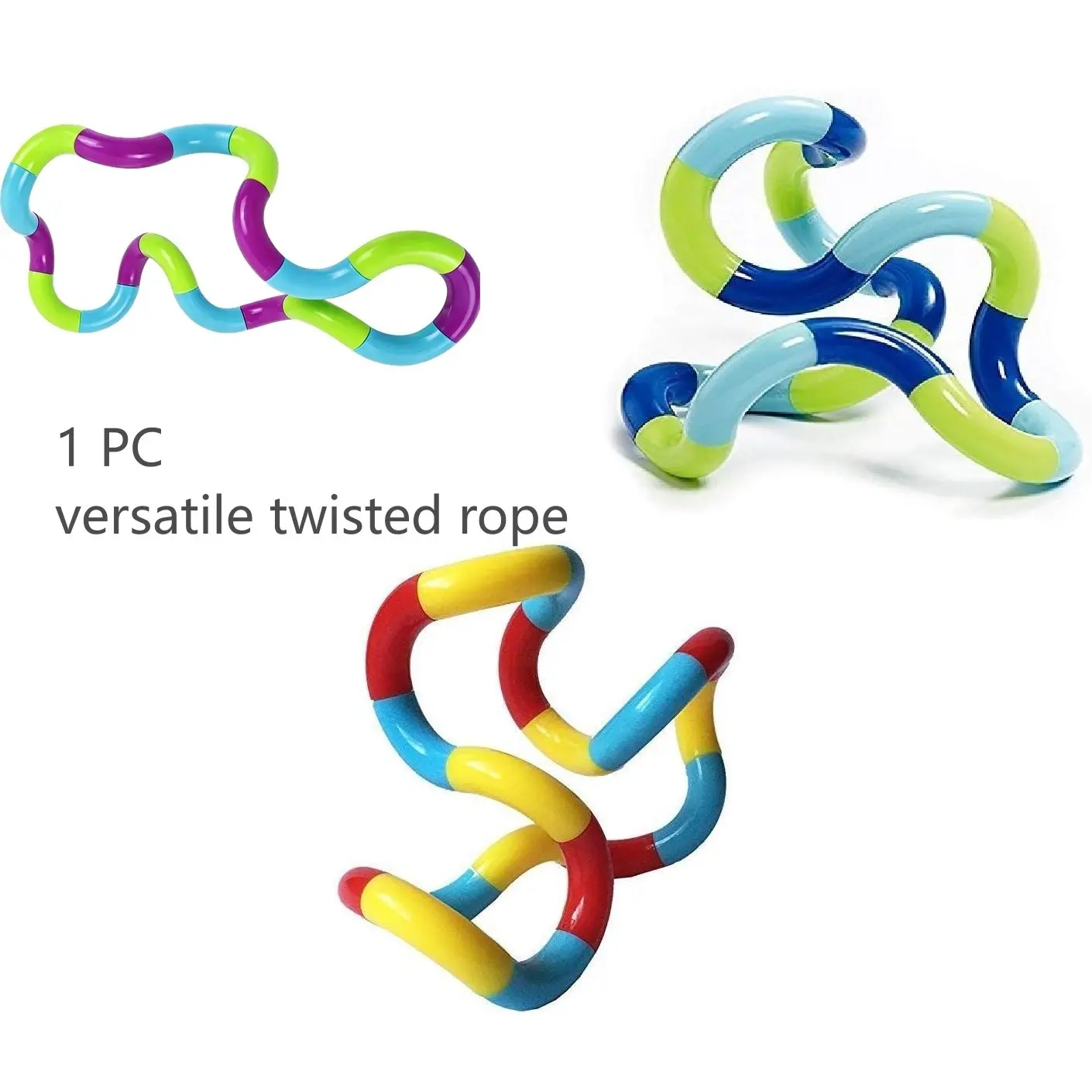 1 PC Twisty Rope Toy, Stress Relief Twisting Ring, Fun Wrapping Toy for Students, Adult Boredom Buster, Relaxing Fidget Toy