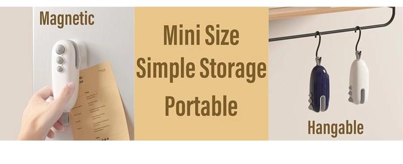 Mini snack bag sealing machine,USB rechargeable chip knife, plastic bag resealing machine, keep food fresh food storage sealer