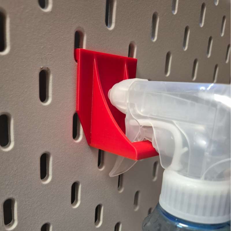 Spray Bottle Holder Fit Skadis Pegboard Wall Mount Cleaning Liquid Bottle Hanging Storage Rack Organizer