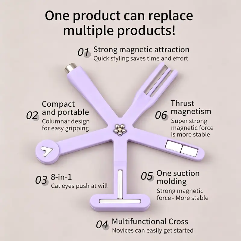 8 in 1 Purple Cat Eye Nail Art Magnet Strong Magnetic Attraction Multiple Fancy Patterns Powerful Magnet Creates Clear Cat Eye Effect DIY Home Nail Salon Quality Versatile Nail Tool Practical Essential Easy Operation Beginner Friendly Nail Art Tools 8 in 1 Purple Cat Eye Nail Art Magnet Strong Magnetic Attraction Multiple Fancy Patterns Powerful Magnet Creates Clear Cat Eye Effect DIY Home Nail Salon Quality Versatile Nail Tool Practical Essential Easy Operation Beginner Friendly Nail Art Tools