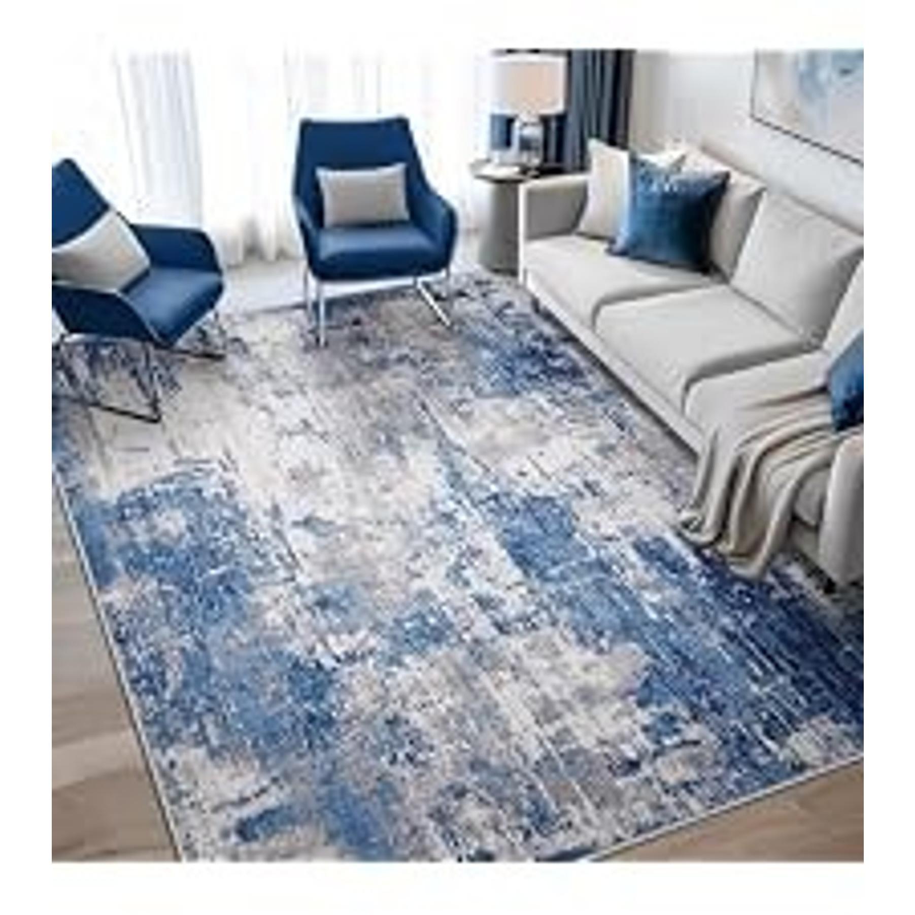 5'x7' Washable Non-Slip Distressed Medallion Area Rug, Floral Vintage Carpet for Living Room, Bedroom, in Terracotta, Burnt Orange, Green
