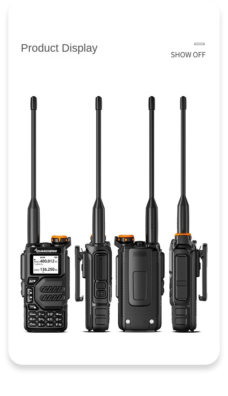 Quansheng Uvk5 Am/fm/dtmf Digital Walkie Talkie, 200 Channel Type-c Charging Three Frequency Receiving Walkie Talkie Noaa Weather Forecast, with Flash Vox Replication Frequency Lcd Display
