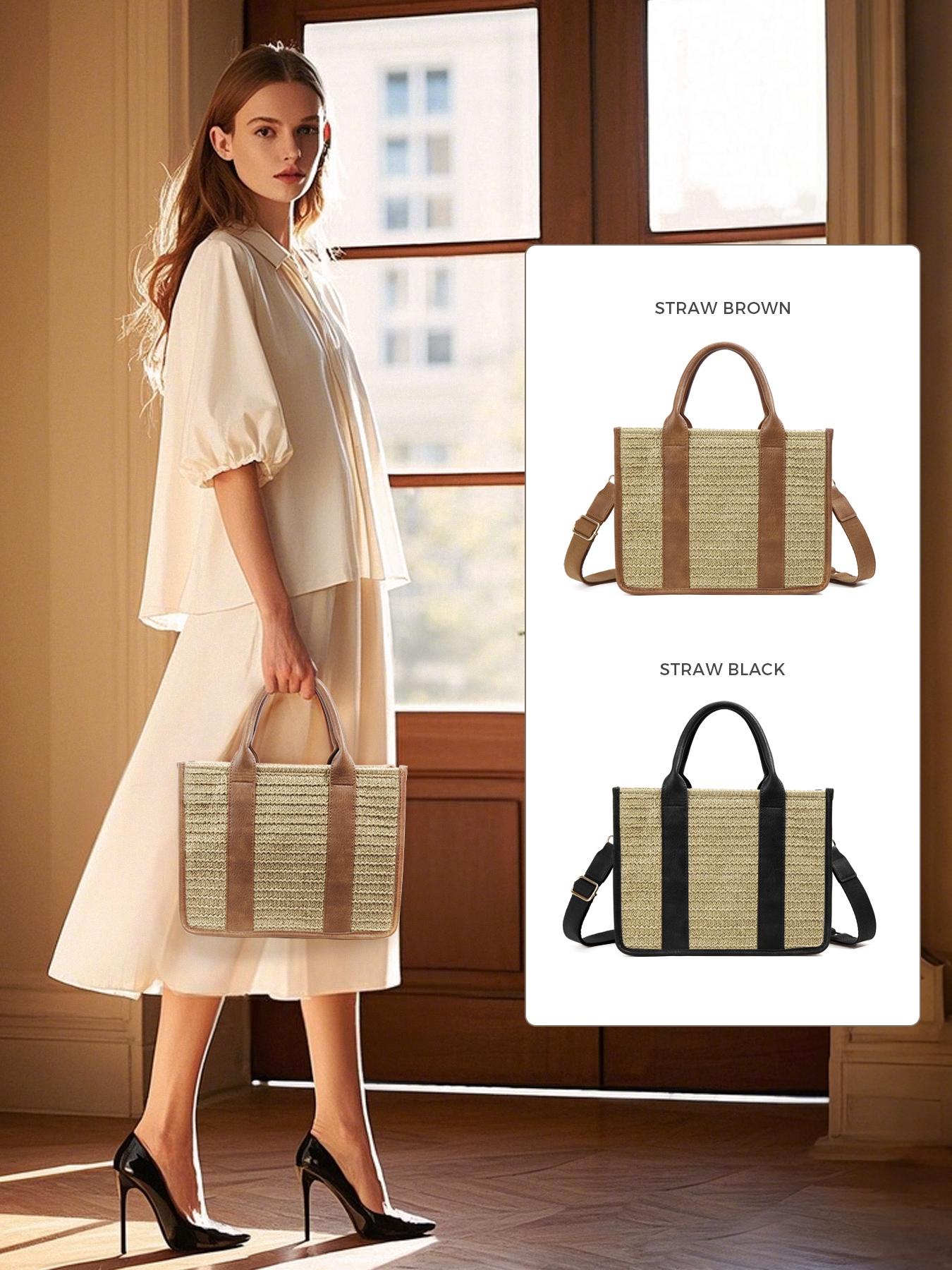 Women's Tote Bag, Fashionable Shoulder Bag for Daily Used, Casual Trendy Versatile High-quality Daily Commuting Bag, Girl Fashionable Bag, PU Tote Satchel, Classic Shoulder Bag