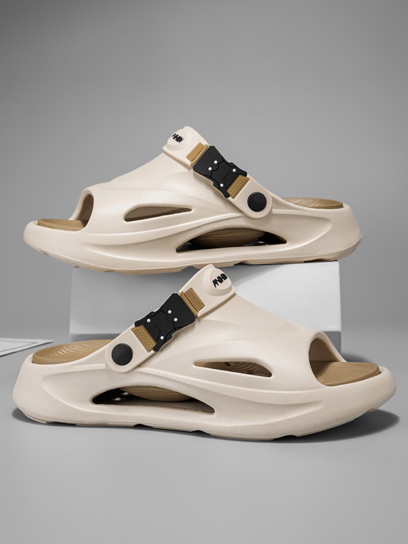 Men's Summer Outdoor Sandals, Anti-Slip Durable Beach Shoes, Two-Color Slip-On Slippers, New Arrival Men's Footwear