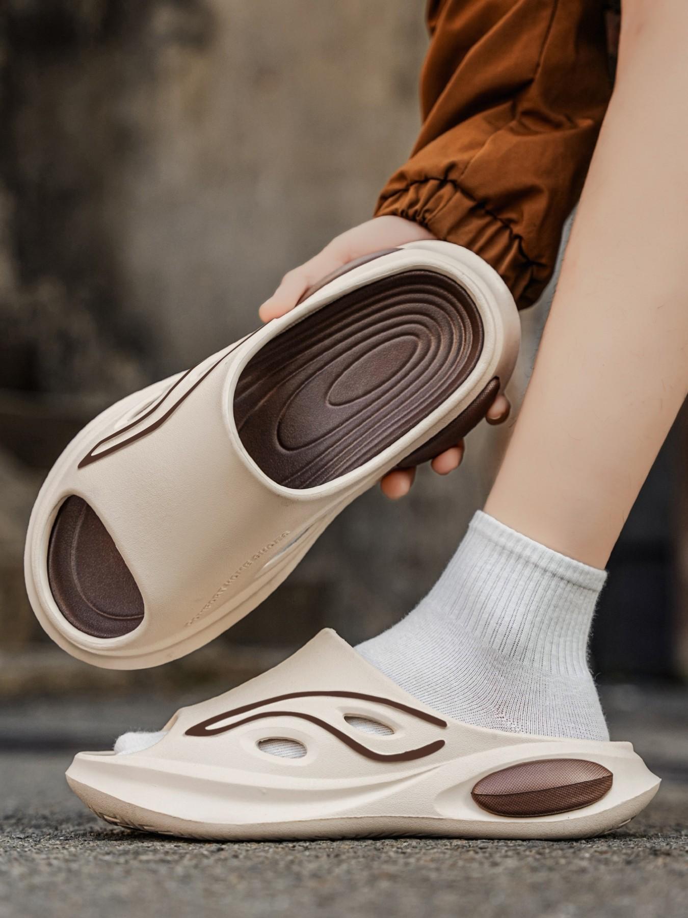 Men's Coconut Sandals, Summer Outdoor Anti-Slip Breathable Sports Shoes, Indoor Bathroom Beach Slippers, New Paint Series, Dual Sizes