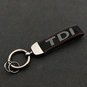 Luxury Men Women Suede Leather Car Keychain For Passat Caddy Bora Polo Golf 4 5 6 7 MK5 TDI Keychain Accessories