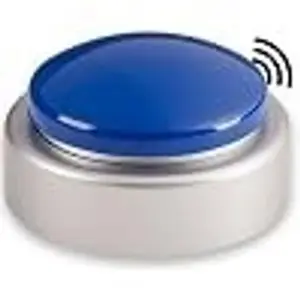 Jumbo Talking Button Clock for Visually Impaired Blind or Elderly Extra Large Blue