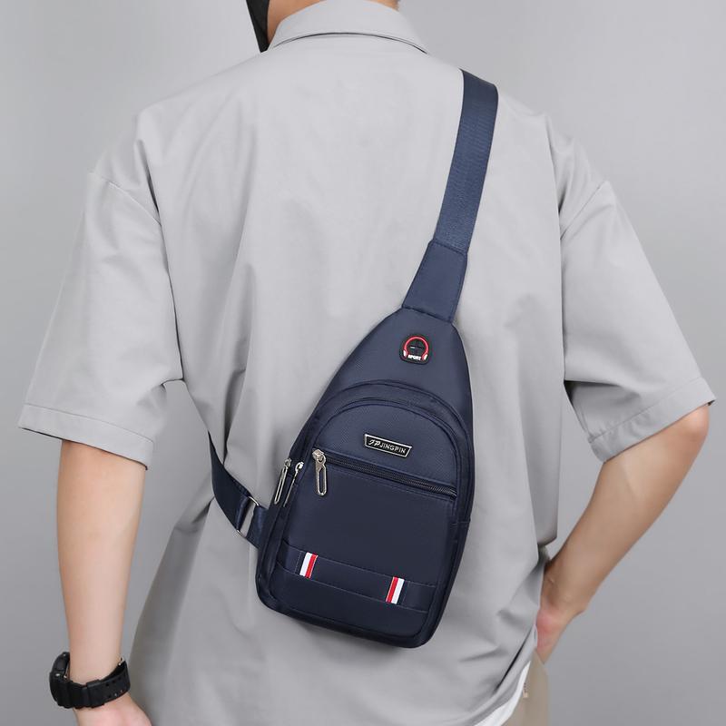 NYRAT Casual Small Multipurpose Crossbody Sling Backpack Waterproof Sling Gym Bag Travel Hiking Chest Bag Daypack for Men Hole Headphone