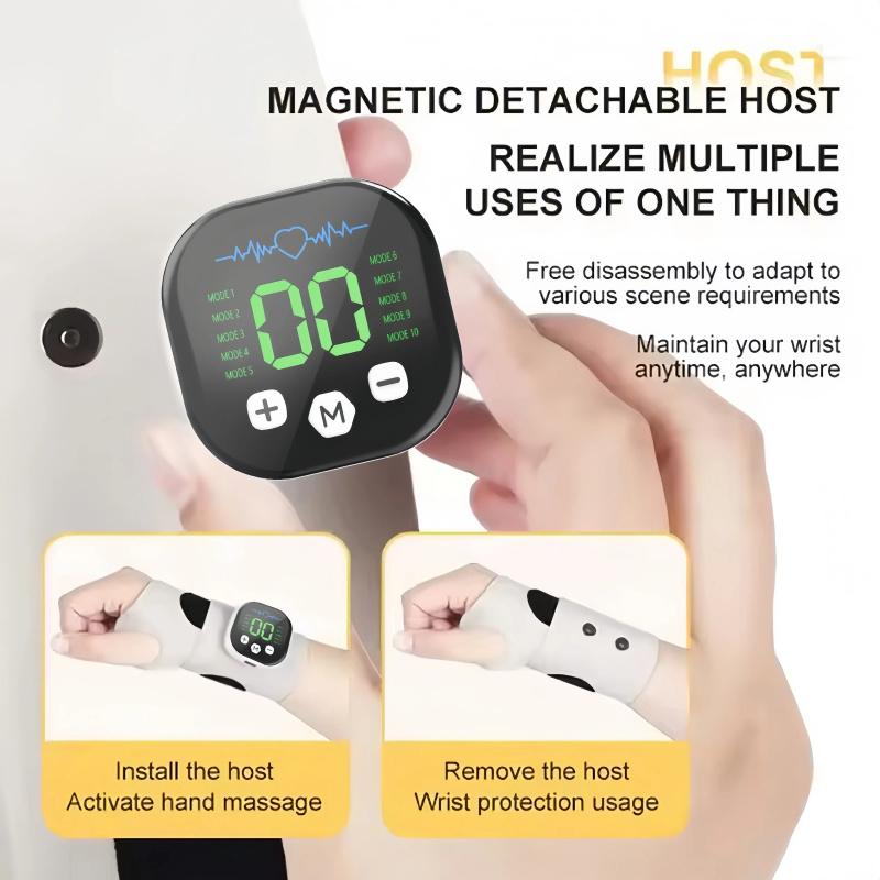 Hand Massager Wrist EMS Pulse Therapy Device for Carpal Tunnel & Arthritis Relief 10 Modes 29 Levels with Microcurrent for Hands & Wrist Portable Therapy Gift for Men Women