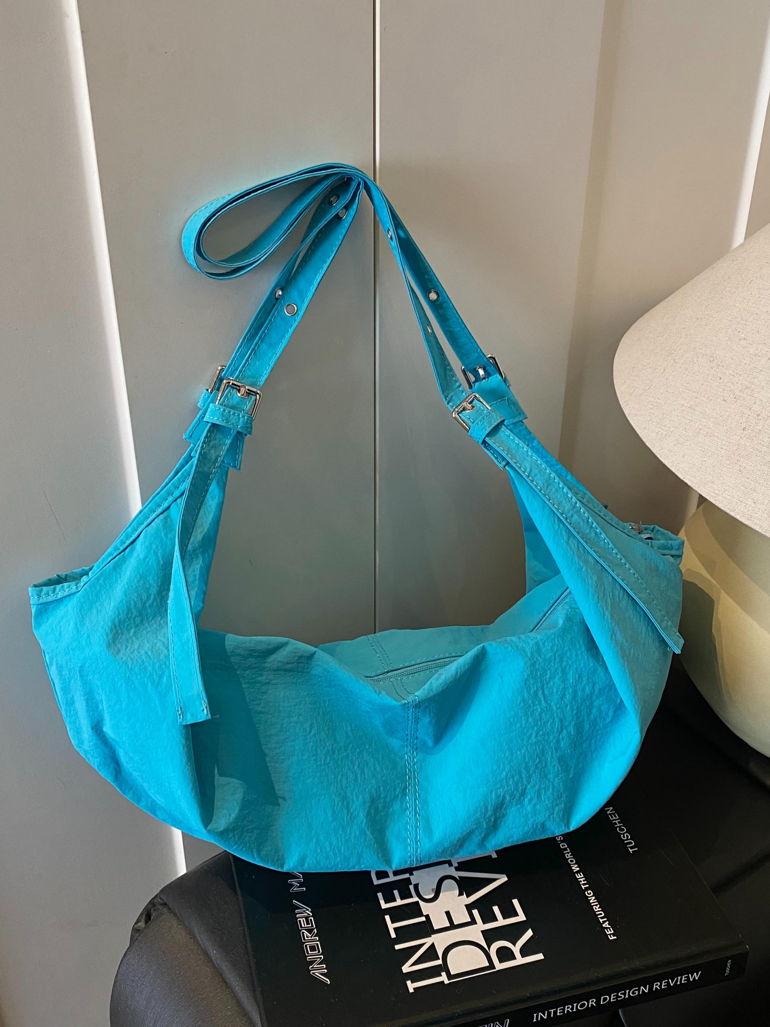 Women's Nylon Hobo Bag, Waterproof Large Capacity Shoulder Bag, Casual Lightweight Design, Ideal for Shopping and Daily Use