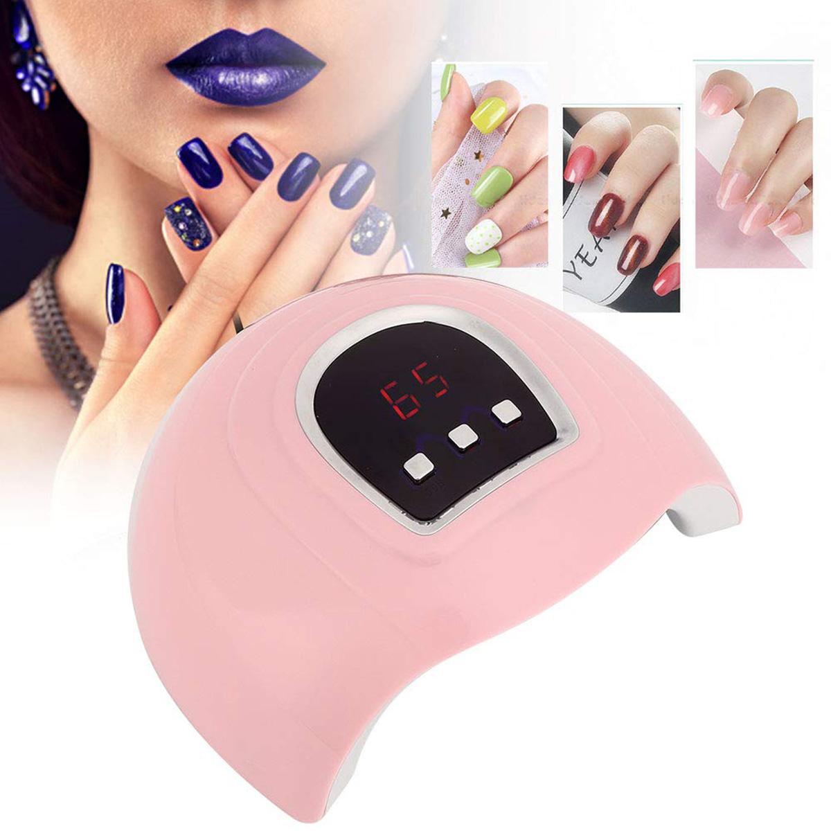 UV LED Nail Lamp, 54W UV Light for Gel Nails with Automatic Sensor/3 Timer Setting Professional Nail Dryer Gel Polish Curing Lamp Nail Art Tools