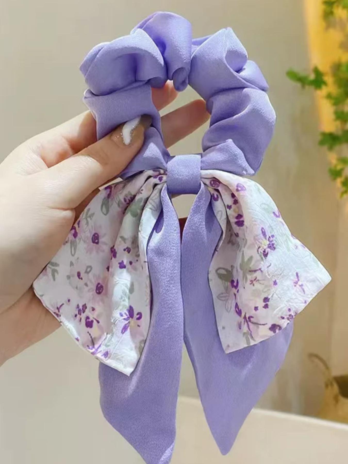 Cute Floral Butterfly Hair Tie, Soft Elastic Design for Girls, Ideal for Spring & Summer Hairstyles, Gentle on Hair