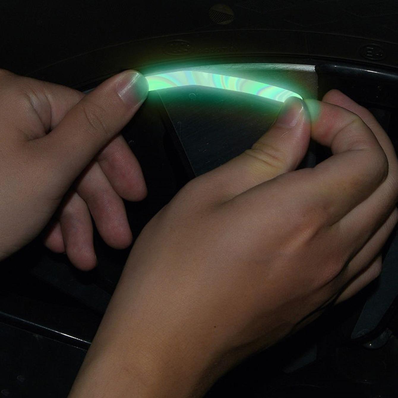 Yitape 20-Piece Reflective Wheel Stickers, High Visibility Night Safety Strips, Self-Adhesive Waterproof Sunproof Design, Car/motorcycle/bike Wheels