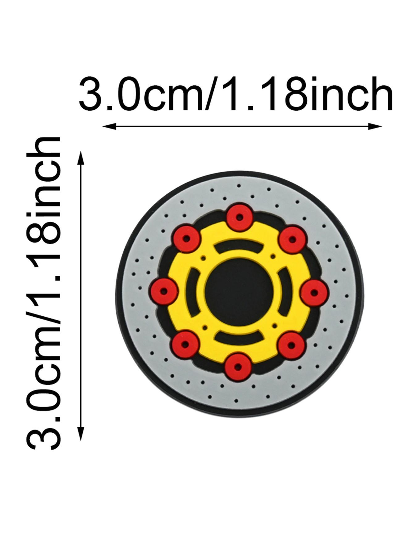 12pcs, soft plastic, auto parts tool design shoe charms, shock absorber shape shoe accessories, gasoline barrel design shoe accessories decoration, suitable for sandal garden shoes, diy accessories party gift