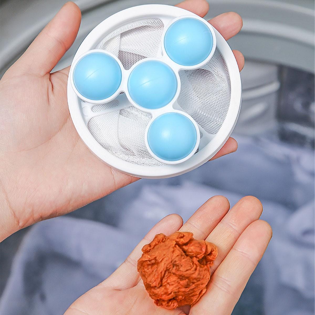 3-Pack Floating Lint Catcher Bags for Washing Machine, Reusable Pet Hair Remover, Home Cleaning Supplies, Laundry Lint Filter Nets