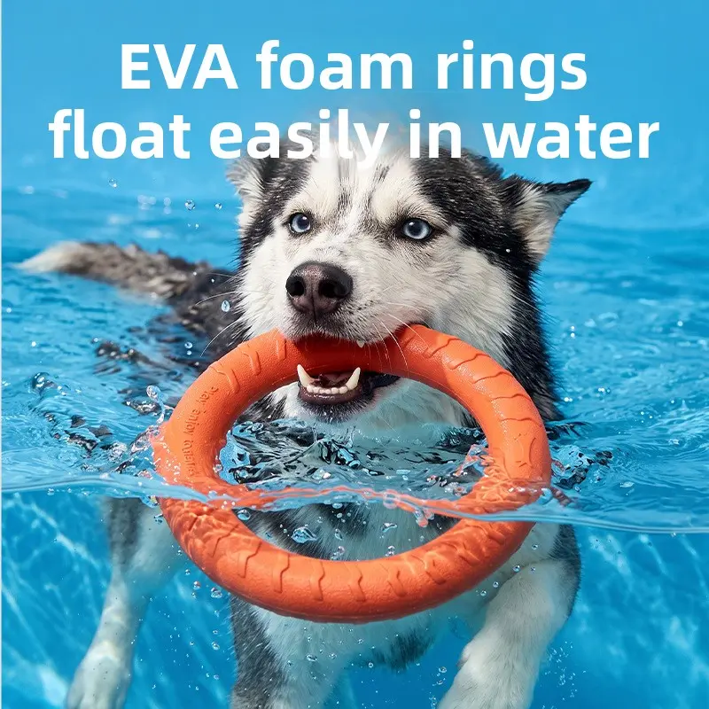 Nunbell EVA Floating Dog Ball Toy - Toss Ball, Orange, 7 cm