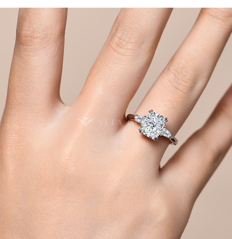 3.0CT Radiant Cut Synthetic Moissanite ring D Color VVS1  Anniversary  Engagement Gift Wedding Band R147