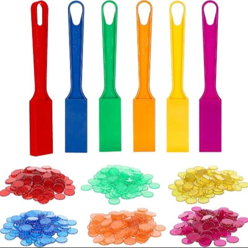 Complete Bingo Set with 6 Magnetic Rods and 600 Metal Edge Disks, Multiplayer Game for Family Night, Easy Pickup After Game