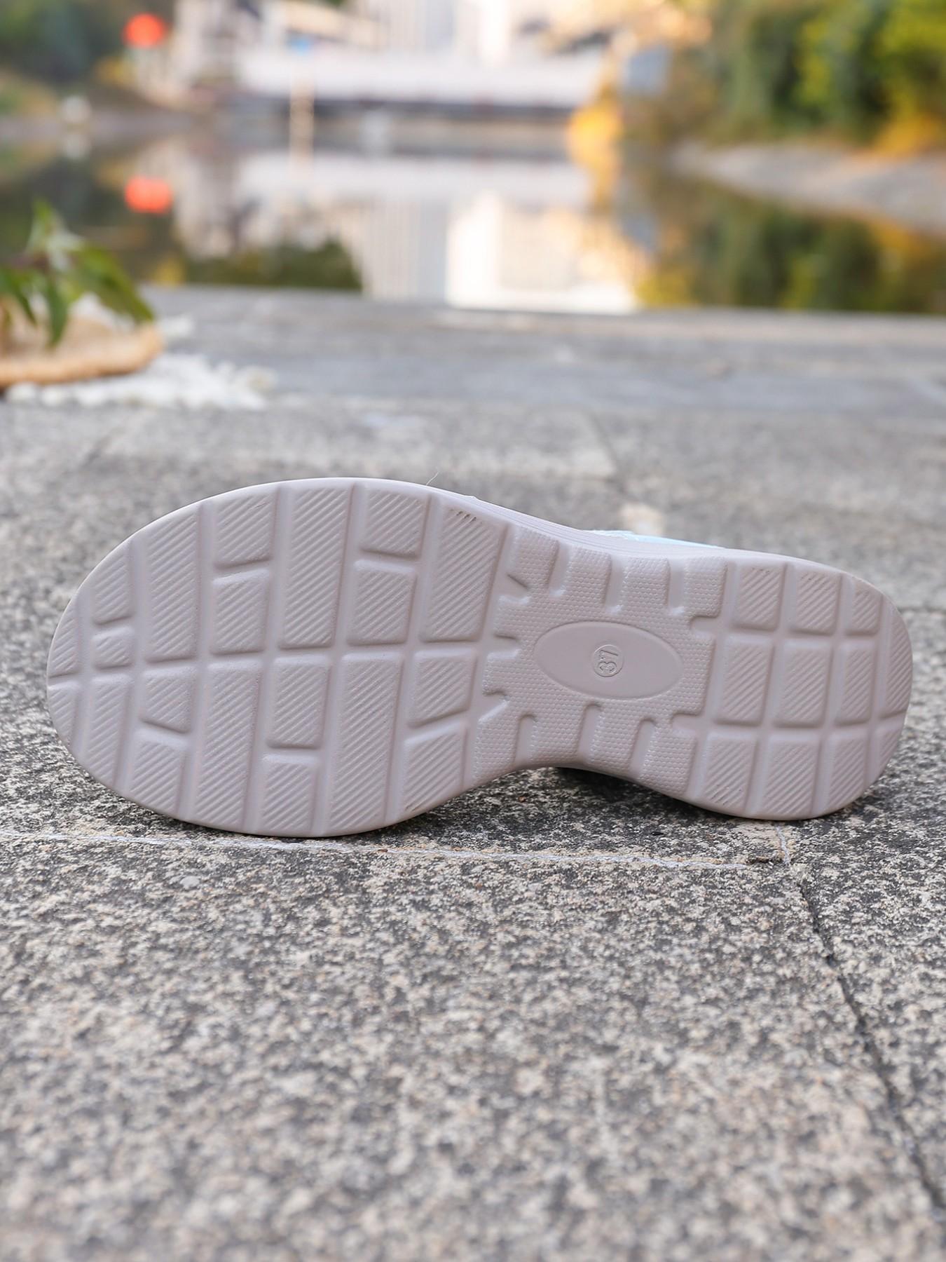 2026 Women's Summer New Comfortable Wedge Heel Thick Sole Sandals, Fashion Casual Hollow Out Breathable Ladies Sandals, Velcro Beach Sandals