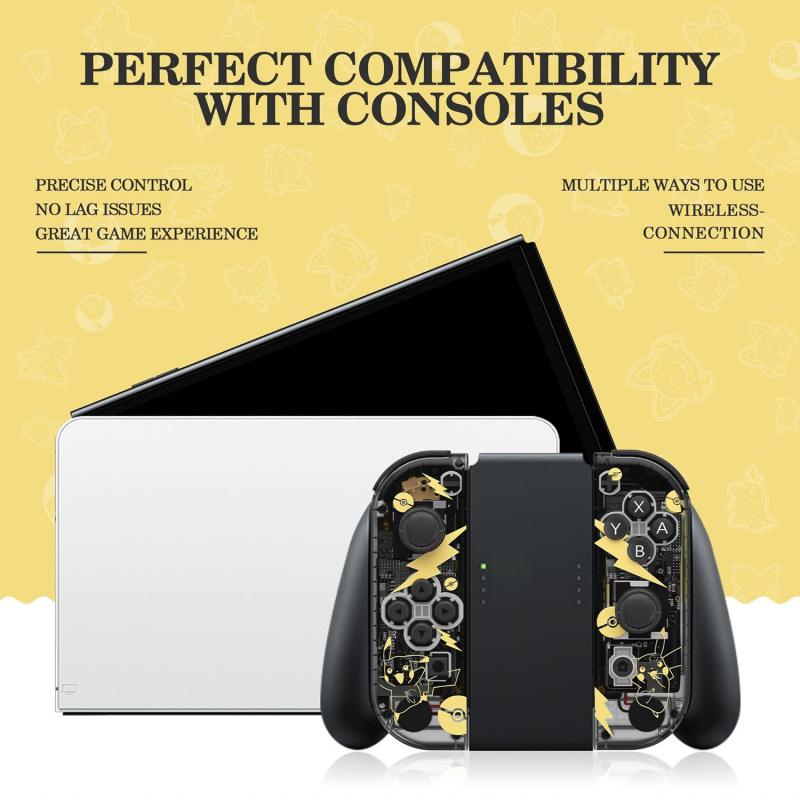 Wireless Gaming Controller for Nintendo Switch/lite/oled, DualVibration Function Replacement Parts, Wake-Up SwitchButton Design