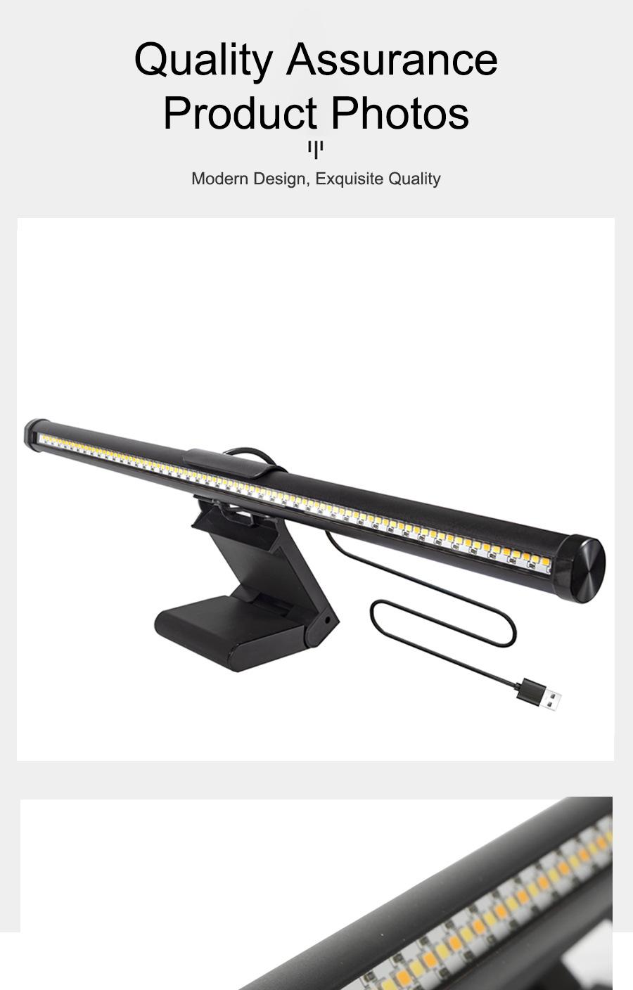 RGB Gaming Monitor Light Bar with Double Touch Control USB Powered Eye Caring Ambient Backlight for Computer Screen Gaming Setup and Desk Lighting Led Floor Lamp Decorative Atmosphere Lamp lights