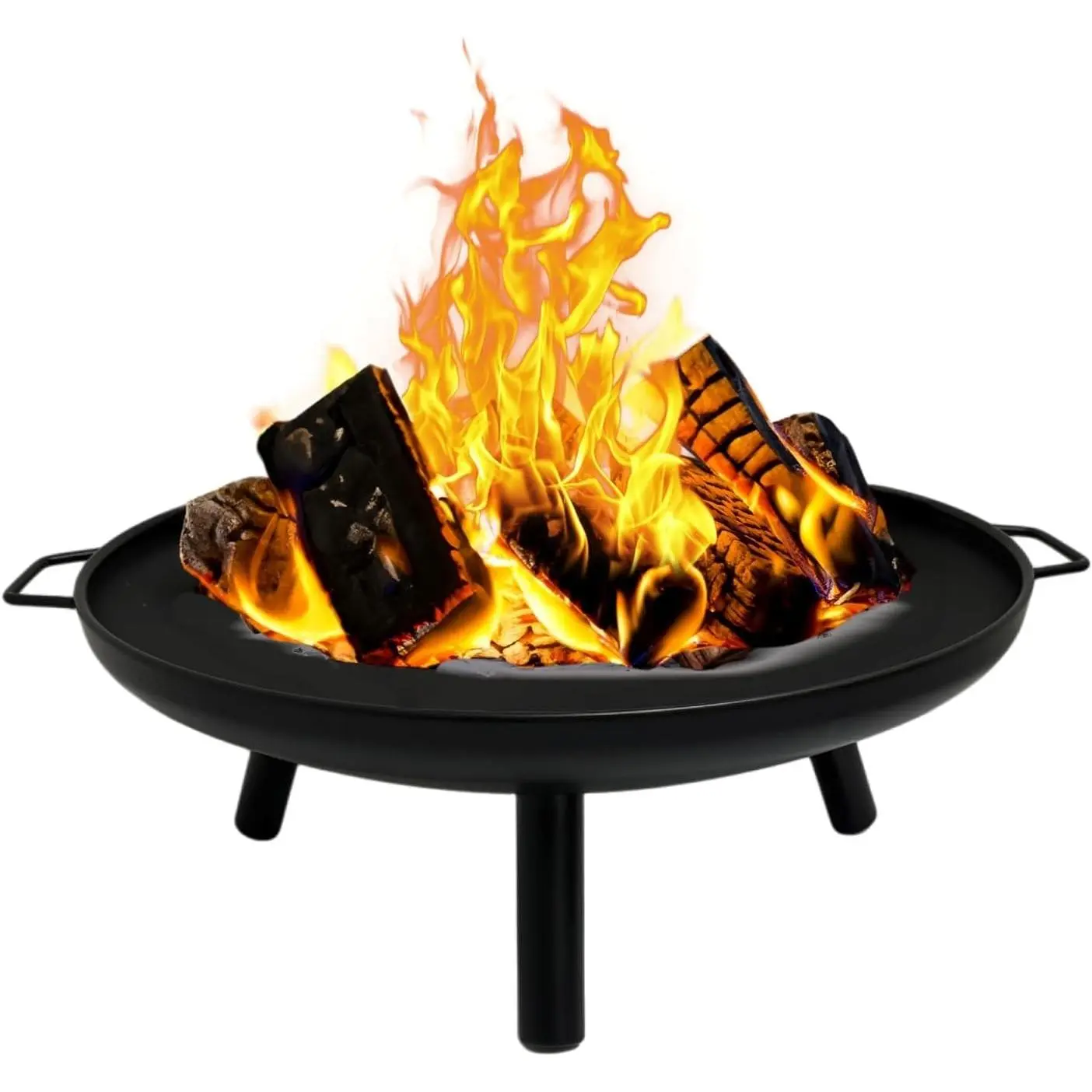 23 in Outdoor– Wood Burning Fire Pit – Durable Alloy Steel Fire Pits for Outside – Small Fire Pit for Backyard, Porch, Deck, Camping, BBQ
