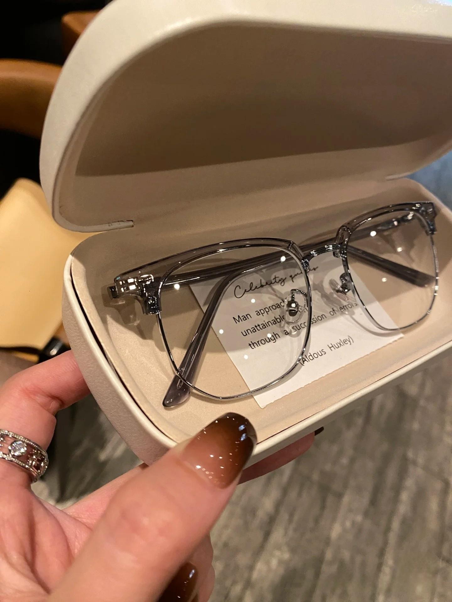 Frozen Series Blue Light Blocking Glasses Retro Clear View for Eye Protection Computer Vision Glasses Men Women Computer Gaming Glasses Rectangle TR90 Frame Anti Eyestrain UV 400 Stylish Lentes Classic Summer Eyewear - Eyeglasses Set